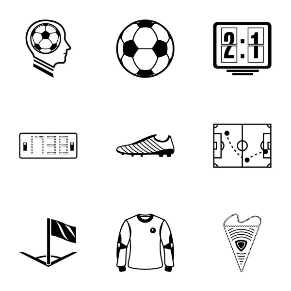 Conjunto de iconos de fútbol, estilo simple — Vector de stock