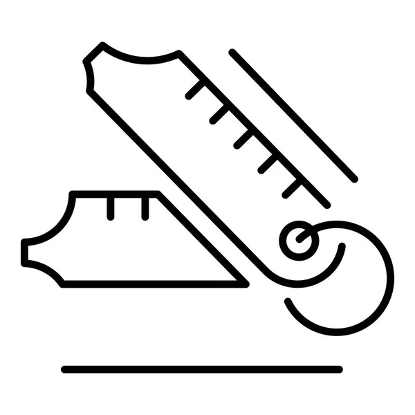 Ikona nástroje měření svářeč, styl osnovy — Stockový vektor