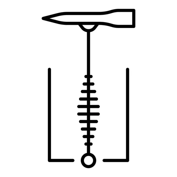 Icono de herramienta de línea de soldadura, estilo de contorno — Archivo Imágenes Vectoriales