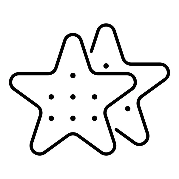 Star cookies icon, outline style — Stock Vector