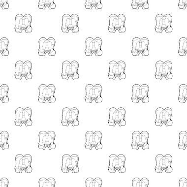 Lezbiyen çift simgesi, anahat stili