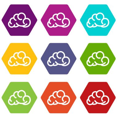 9 vektör mobil bulut Icons set