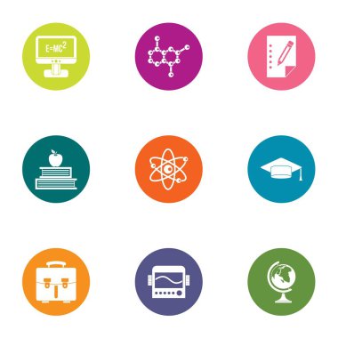 Değerlendirme Icons set, düz stil