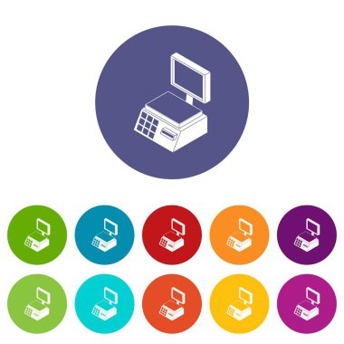 Pazar simgeler kümesi vektör renk ölçekleri