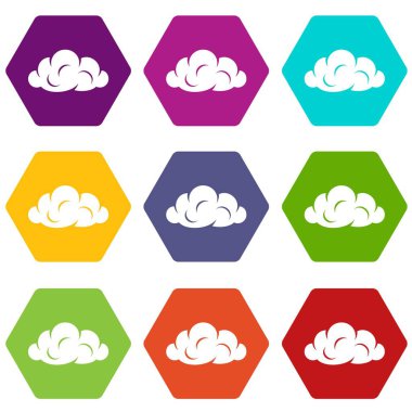 9 vektör bilgi bulut Icons set