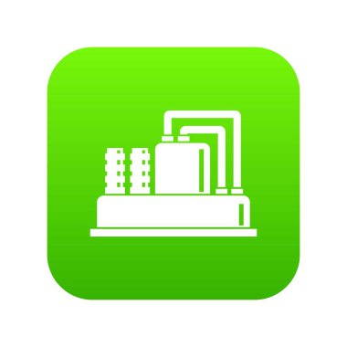 Üretim petrol simgesi dijital yeşil için donatım