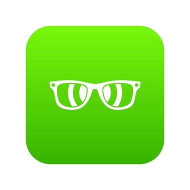 Güneş gözlüğü simgesi dijital yeşil