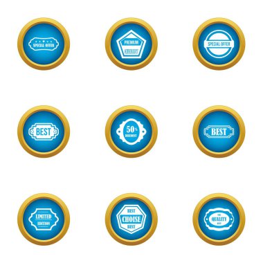 En iyi olası simge seti, stil düz