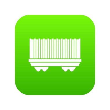 Kargo vagon simgesi dijital yeşil