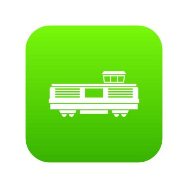 Yük treni simgesi dijital yeşil