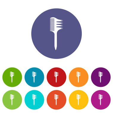 İki taraflı tarak simgesi, basit tarzı