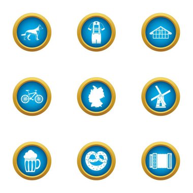 Taproom Icons set, düz stil