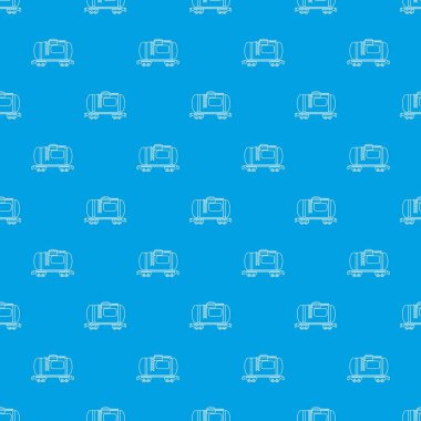 Benzin demiryolu tanker desen vektör kesintisiz mavi