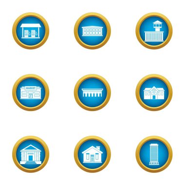 Şehir planlama simgeler kümesi, stil düz