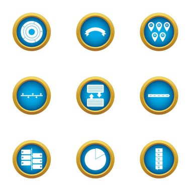 Bilgi: Icons set transfer, stil düz