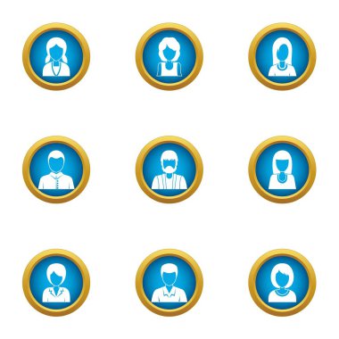 Yerleşik simge seti, düz stil