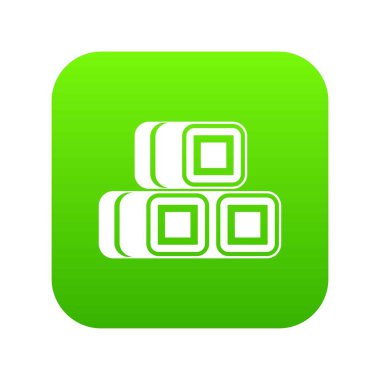 Saman demetleri simgesi dijital yeşil