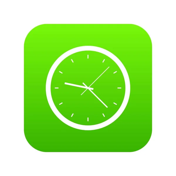 Orologio da parete icona digitale verde — Vettoriale Stock