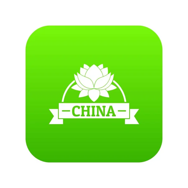 Chiny kwiat wektor zielony — Wektor stockowy