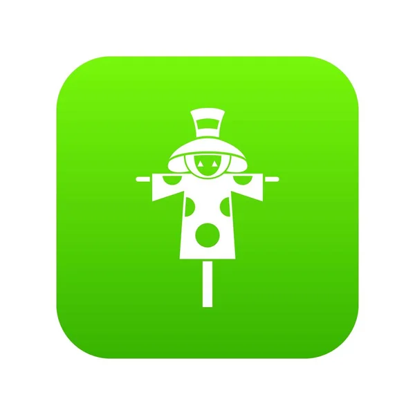 Strašák ikonu digitální zelená — Stockový vektor