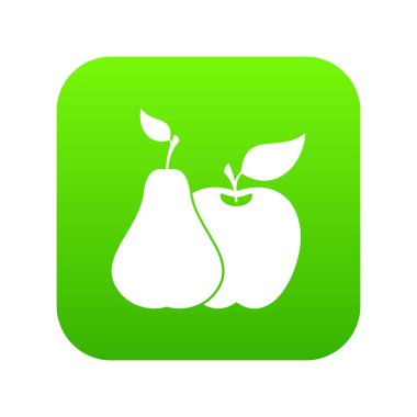 Elma ve armut simgesi dijital yeşil