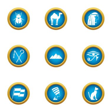 Nesil Icons set, düz stil