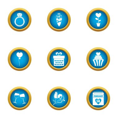 Ruh Icons set, düz stil