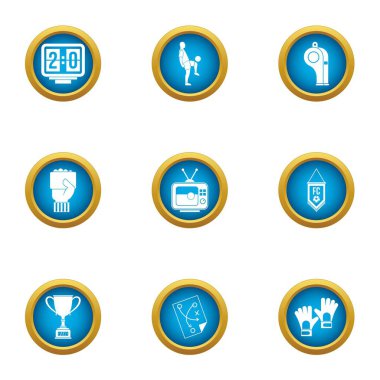 Altbilgi Icons set, düz stil