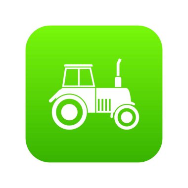 Traktör simgesi dijital yeşil