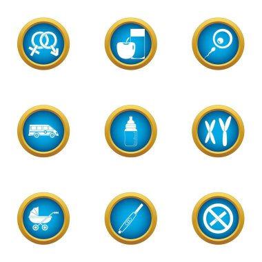 Safkan Icons set, düz stil