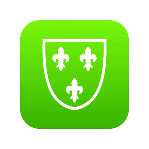 Crest ícone digital verde — Vetor de Stock