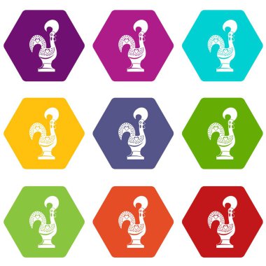 9 vektör düdük oyuncak Icons set