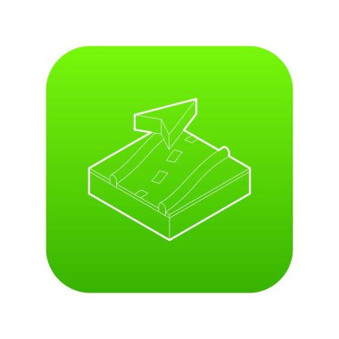 Gezinti simgesi yeşil vektör