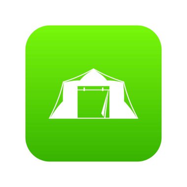 Çadır simgesi dijital yeşil
