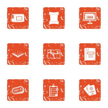 Seyahat hata simgeler kümesi, grunge tarzı