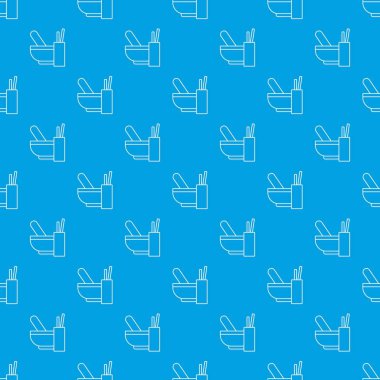 Harç havaneli desen vektör kesintisiz mavi