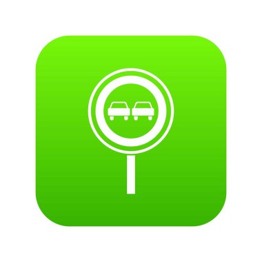 Hiçbir yetişme işareti simgesi dijital yeşil