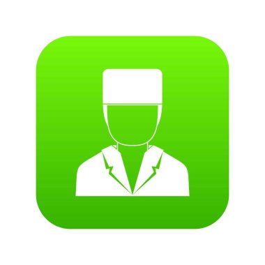 Tıp doktoru simgesi dijital yeşil