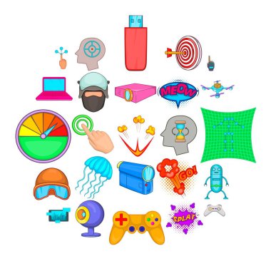 Sanal Icons set, karikatür tarzı