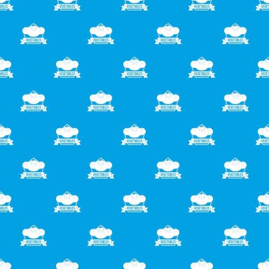 Sebze desen vektör kesintisiz mavi