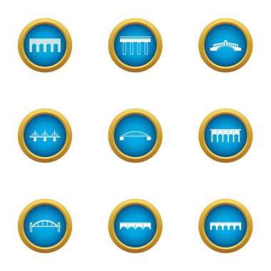 Platform Icons set, düz stil