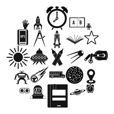 Saatimizi Icons set, basit tarzı