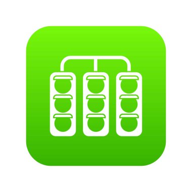 Trafik ışığı simgesi dijital yeşil