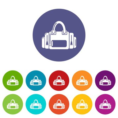 Fitness çanta simgesi, basit siyah stil