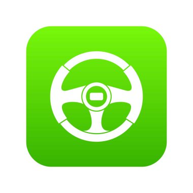 Araba direksiyon simgesi dijital yeşil