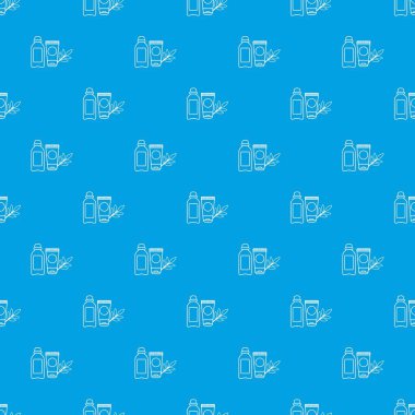 Eko doğal krem desen vektör kesintisiz mavi