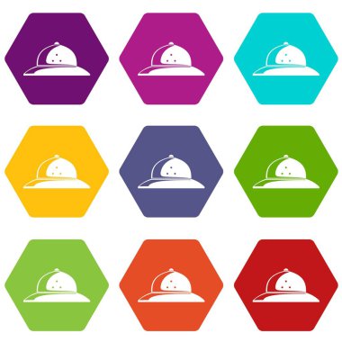9 vektör Cork kask Icons set