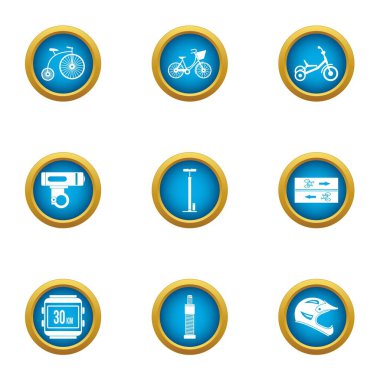 Cycleway simgeler ayarla, stil düz