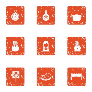 Kış tutum simgeler kümesi, grunge style
