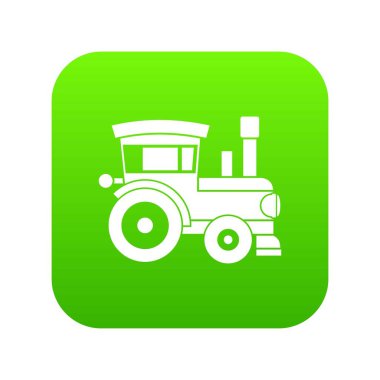 Oyuncak tren simgesi dijital yeşil